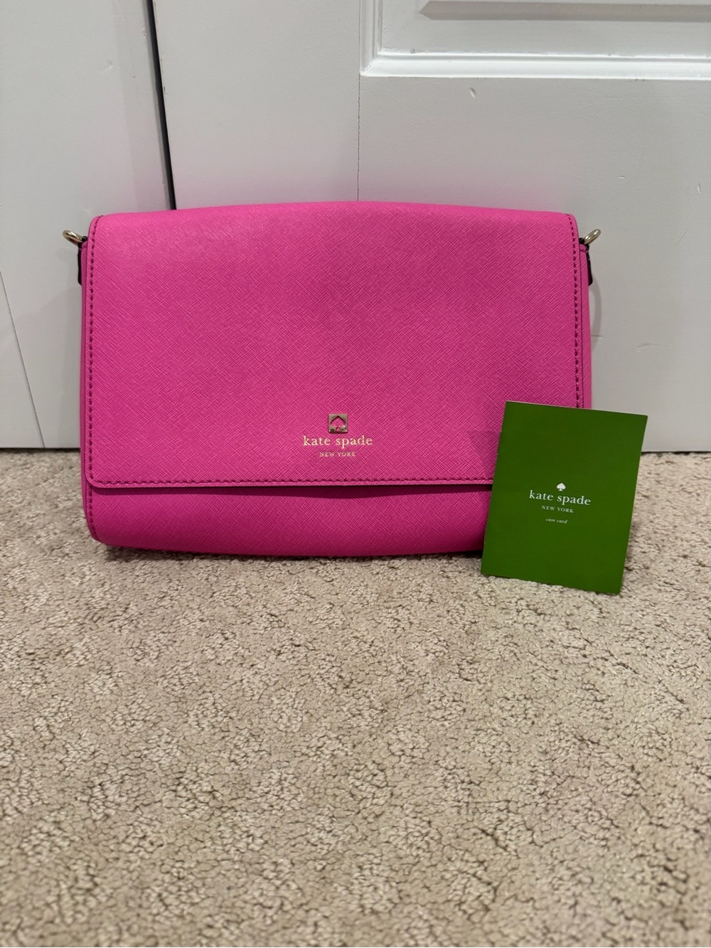 kate spade Hot Pink Saffiano Crossbody Bag